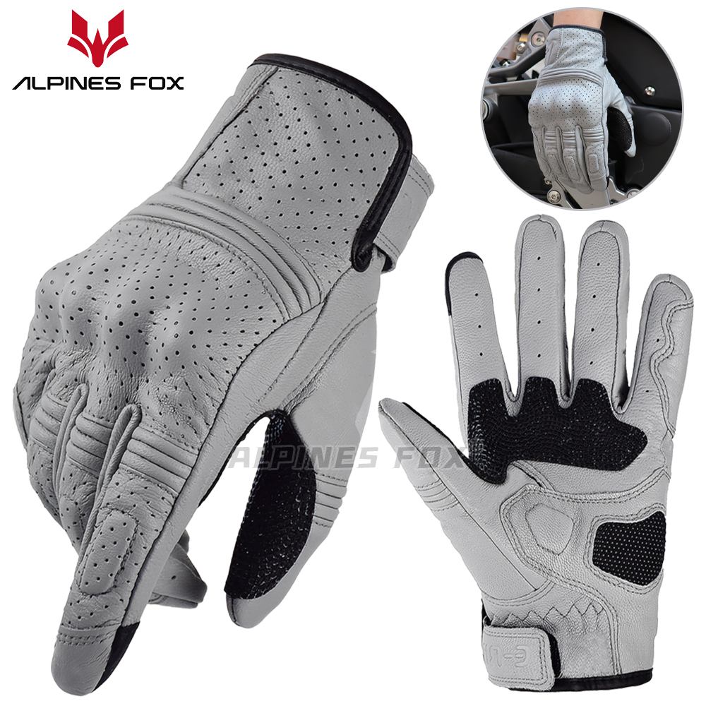 Retro Motorcycle Leather Glove - Motorcycle Gear Fox reseña y precio