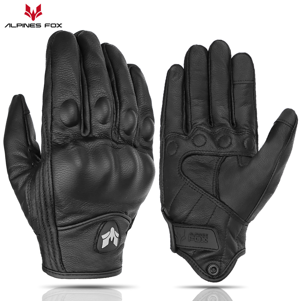 Retro Motorcycle Leather Glove - Motorcycle Gear Fox reseña y precio