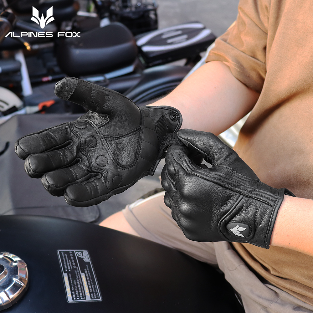 Retro Motorcycle Leather Glove - Motorcycle Gear Fox reseña y precio