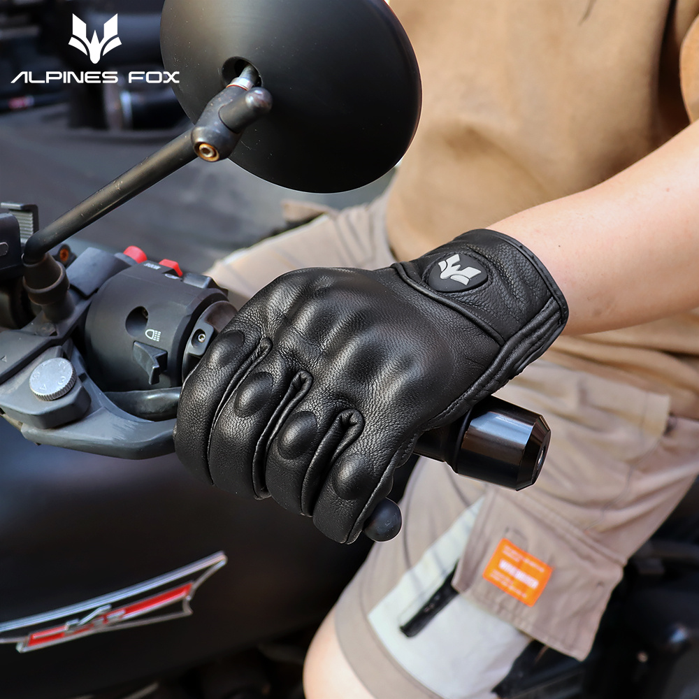 Retro Motorcycle Leather Glove - Motorcycle Gear Fox reseña y precio