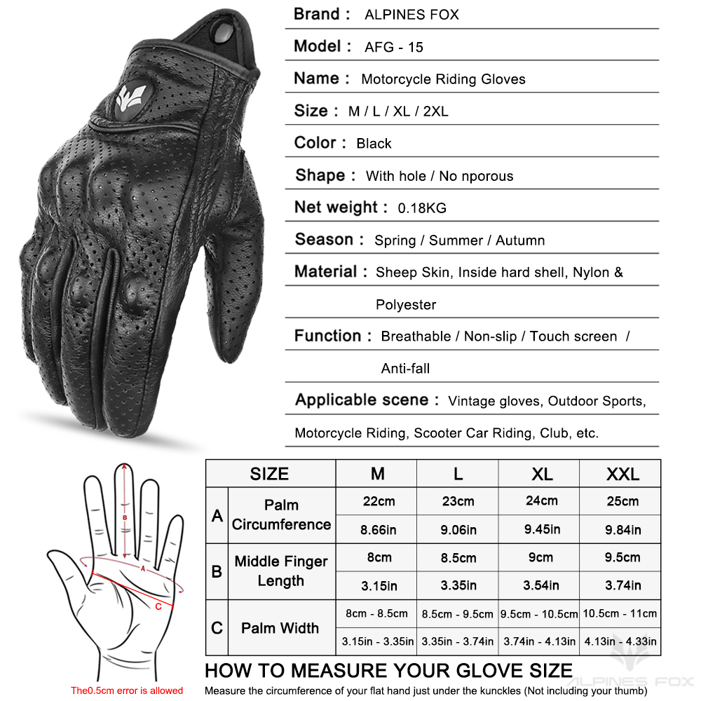 Retro Motorcycle Leather Glove - Motorcycle Gear Fox reseña y precio