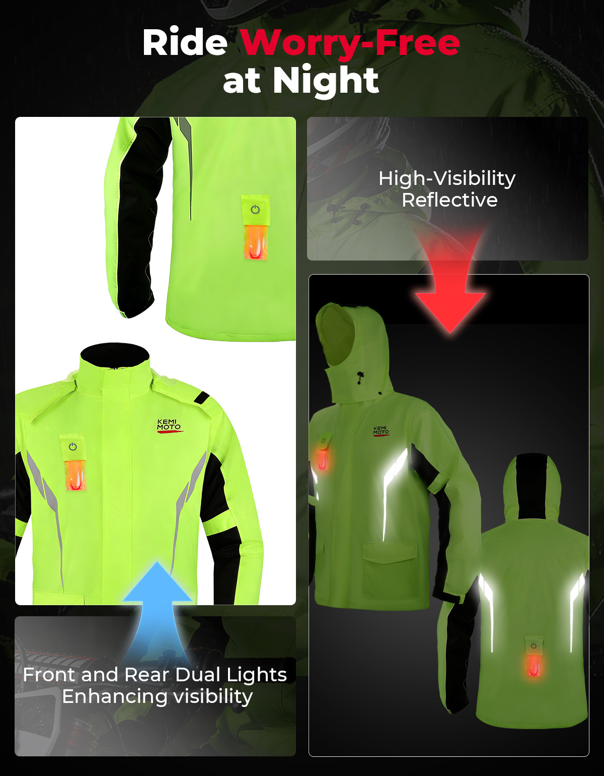 KEMIMOTO Unisex Waterproof Rai - Motorcycle Gear For Sale reseña y precio