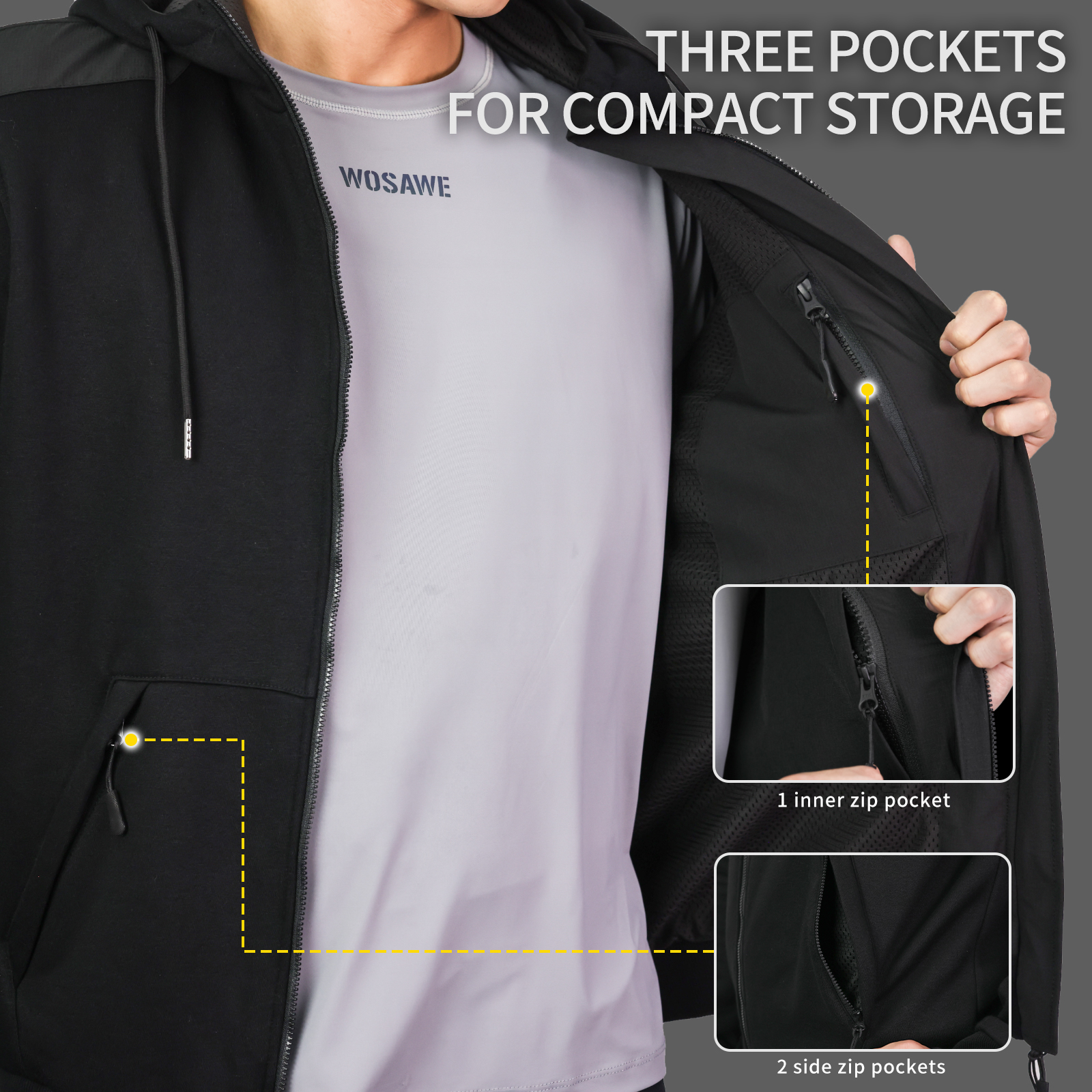 WOSAWE Motorcycle Armored Hood - Motorcycle Gear Hoodie reseña y precio