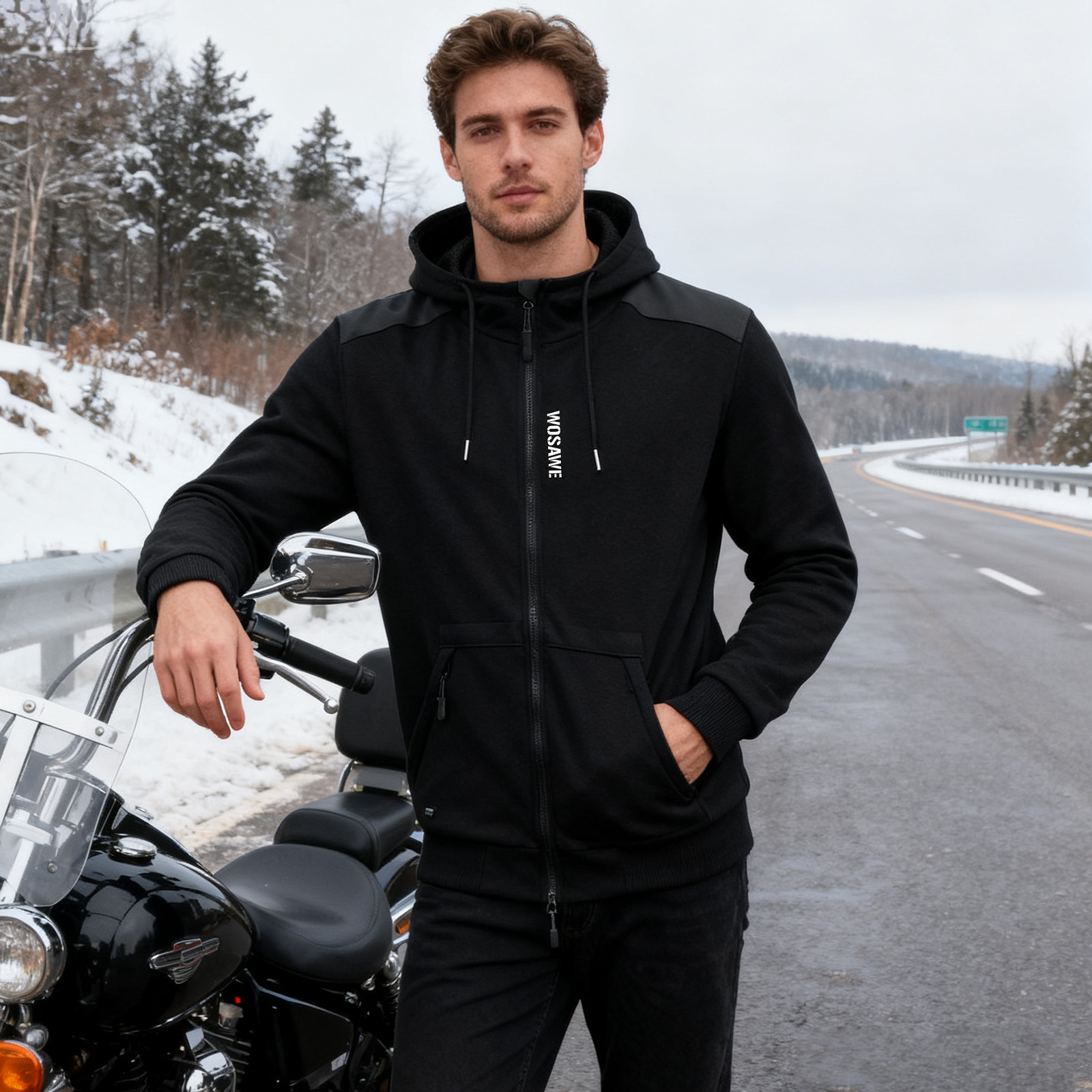 WOSAWE Motorcycle Hoodie Jacke - Motorcycle Gear Hoodie reseña y precio